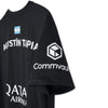 Nox Sponsors AT10 padel t-shirt (Black) - Commvault sleeve detail