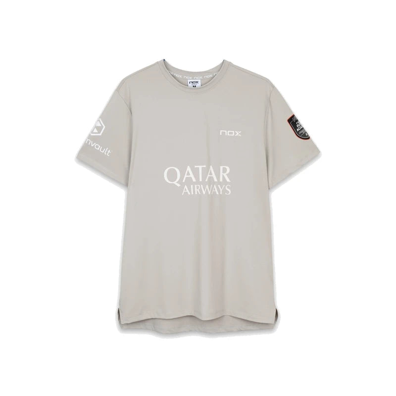 Nox Sponsors AT10 padel t-shirt (Grey) - front flat view