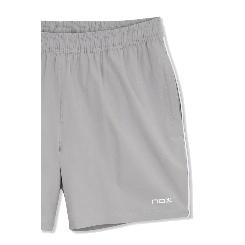 Nox Team men's padel shorts (Grey) - waistband detail
