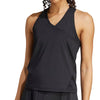 Adidas Club Climacool V-Neck padel tank top (Black) - front view