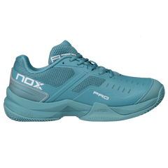 2026 Nox AT10 Pro padel shoes (Turquoise/White) - front view