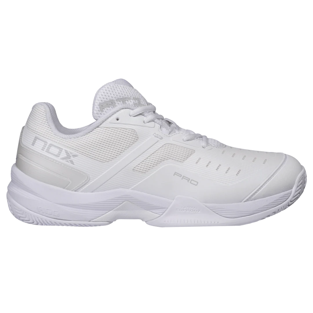 2026 Nox AT10 Pro Padel Shoes  (White/Grey)