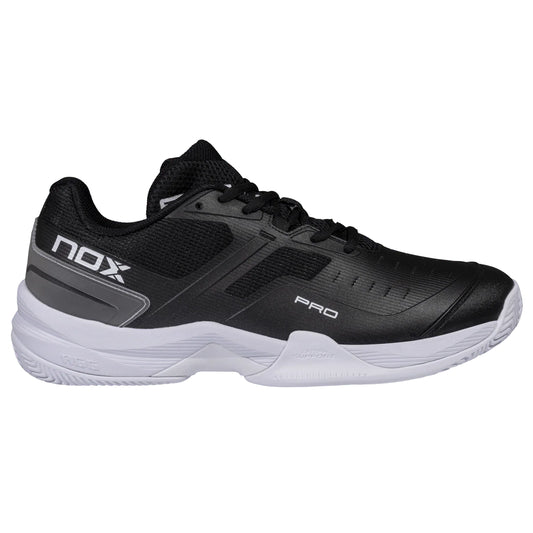 2026 Nox AT10 PRO padel shoes (Black/White) - front view